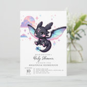 Sweet Little Dragon-Baby shower Kaart (Staand voorkant)