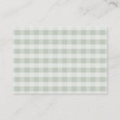 Sweet Little Duckling Gingham Baby shower Details Informatiekaartje (Achterkant)