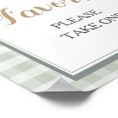 Sweet Little Duckling Gingham Baby shower Favors Poster (Hoek)