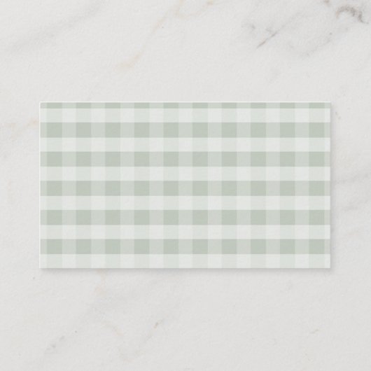 Sweet Little Duckling Gingham Baby shower Registry Informatiekaartje (Achterkant)