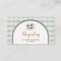 Sweet Little Duckling Gingham Baby shower Registry