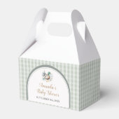 Sweet Little Duckling Mallard Gingham Baby shower Bedankdoosjes (Achterkant)