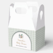 Sweet Little Duckling Mallard Gingham Baby shower Bedankdoosjes (Geopend)