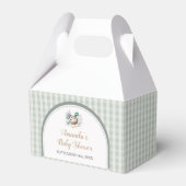 Sweet Little Duckling Mallard Gingham Baby shower Bedankdoosjes (Voorkant Zijde)