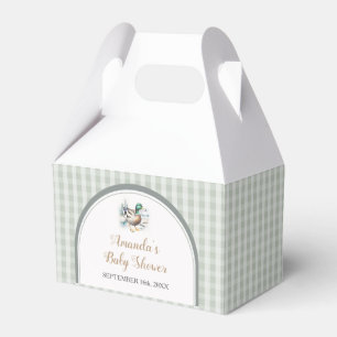 Sweet Little Duckling Mallard Gingham Baby shower Bedankdoosjes