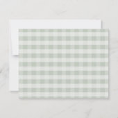 Sweet Little Duckling Mallard Gingham Baby shower Bedankkaart (Achterkant)