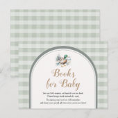 Sweet Little Duckling Mallard Gingham Baby shower Briefkaart (Voorkant / Achterkant)