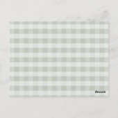 Sweet Little Duckling Mallard Gingham Baby shower Briefkaart (Achterkant)