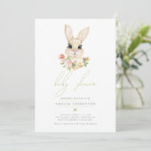 Sweet Little Easter Bunny Baby shower Kaart (Staand voorkant)