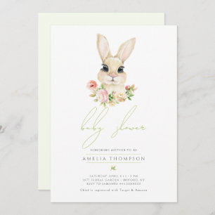 Sweet Little Easter Bunny Baby shower Kaart