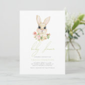 Sweet Little Easter Bunny Baby shower Kaart (Staand voorkant)