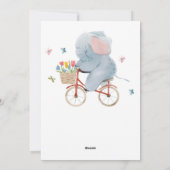 Sweet Little Elephant Baby shower Feestdagenkaart (Achterkant)