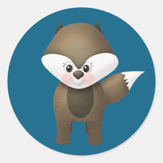  Sweet Little Fox Sticker (Voorkant)
