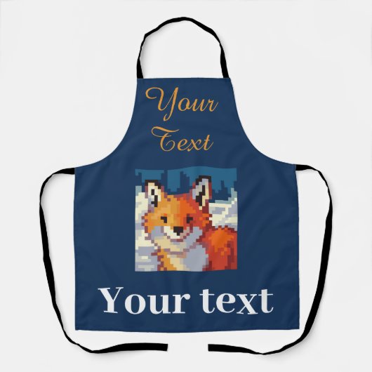 Sweet little Fox, vos, pixel art Schort (Voorkant)