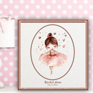 Sweet Little Girl Ballerina Poster Muurkunst