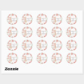 Sweet Little Girl Boho Baby shower Ronde Sticker (Vel)