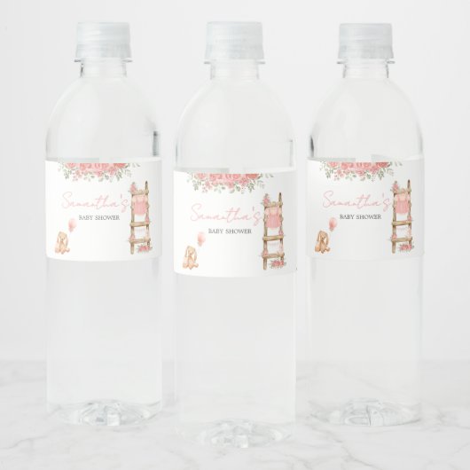 Sweet Little Girl Boho Baby shower Waterfles Etiket (Flessen)