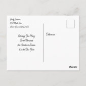 Sweet Little Girl en Kitten Kerstmis Briefkaart (Achterkant)