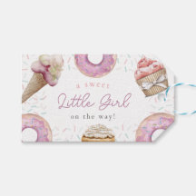Sweet Little Girl Pink Cupcake & Donut Baby shower