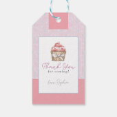 Sweet Little Girl Pink Cupcake & Donut Baby shower Cadeaulabel (Achterkant)