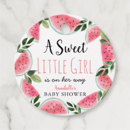 Sweet Little Girl Watermelon Baby shower Bedankjes Labels