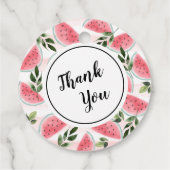 Sweet Little Girl Watermelon Baby shower Bedankjes Labels (Achterkant)