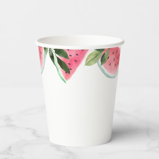 Sweet Little Girl Watermelon Baby shower Papieren Bekers (Achterkant)