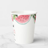 Sweet Little Girl Watermelon Baby shower Papieren Bekers (Links)