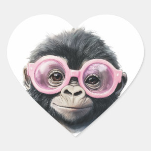 Sweet Little Gorilla Hart Sticker