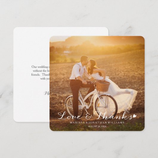 Sweet Little Heart Weddenschap Hartelijk dank Bedankkaart (Voorkant / Achterkant)