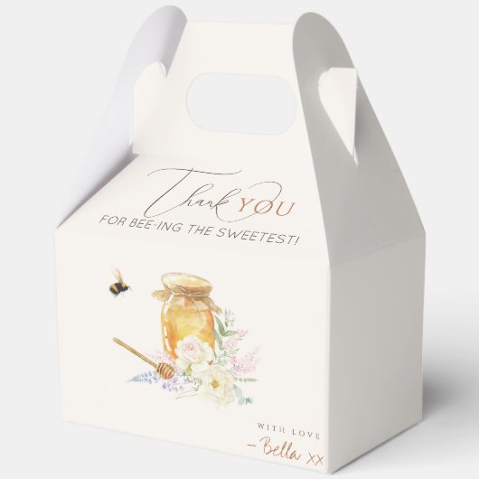 Sweet Little Honey Baby shower Bedankdoosjes (Achterkant)