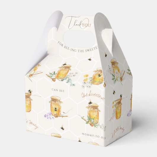 Sweet Little Honey Baby shower Bedankdoosjes (Achterkant)