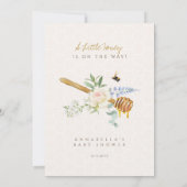 Sweet Little Honey Baby shower Bedankkaart (Achterkant)