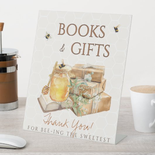 Sweet Little Honey Baby shower Boeken Geschenken Reclamebord Met Voetstuk (Insitu)