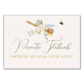 Sweet Little Honey Baby shower Eten Label Kaart (Voorkant)