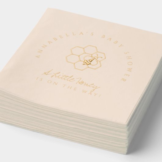 Sweet Little Honey Baby shower Folie Servetten (Detail)