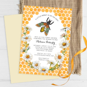 Sweet Little Honey Baby shower Invitation Kaart