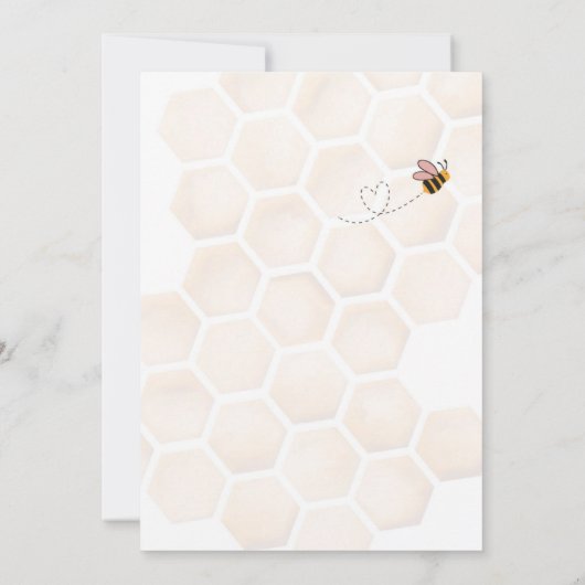 Sweet Little Honey Baby shower Invitation Kaart (Achterkant)
