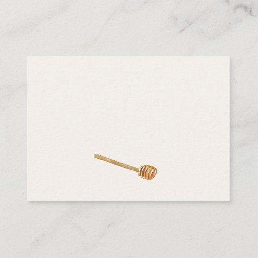 Sweet Little Honey Baby shower Luier Raffle Informatiekaartje (Achterkant)