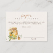 Sweet Little Honey Baby shower Luier Raffle Informatiekaartje (Voorkant)