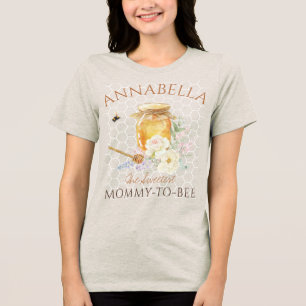 Sweet Little Honey Baby shower mama voor Bee Tri-Blend Shirt