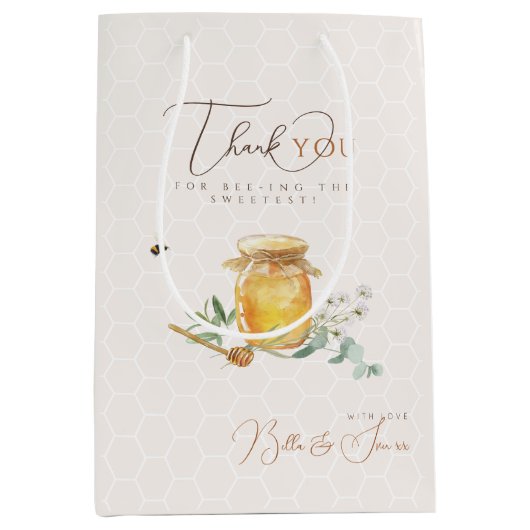 Sweet Little Honey Baby shower Medium Cadeauzakje (Voorkant)