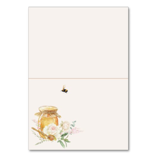 Sweet Little Honey Baby shower Place Card Kaart (Voorkant)