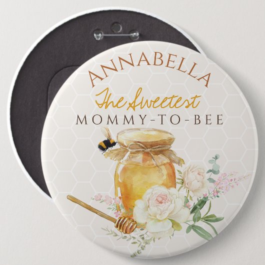 Sweet Little Honey Baby shower Ronde Button 6,0 Cm (Voorkant /achterkant)