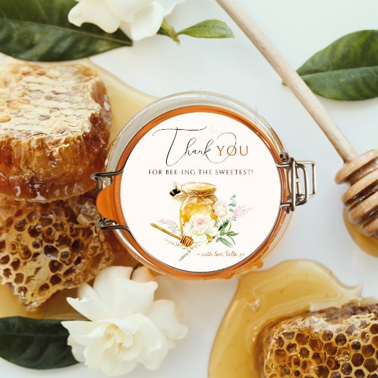 Sweet Little Honey Baby shower Ronde Sticker