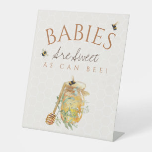 Sweet Little Honey Baby shower SIgn Reclamebord Met Voetstuk