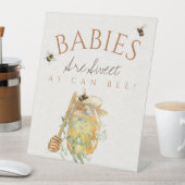 Sweet Little Honey Baby shower SIgn Reclamebord Met Voetstuk (Insitu)