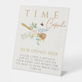 Sweet Little Honey Baby shower Time Capsule Reclamebord Met Voetstuk (Voorkant)