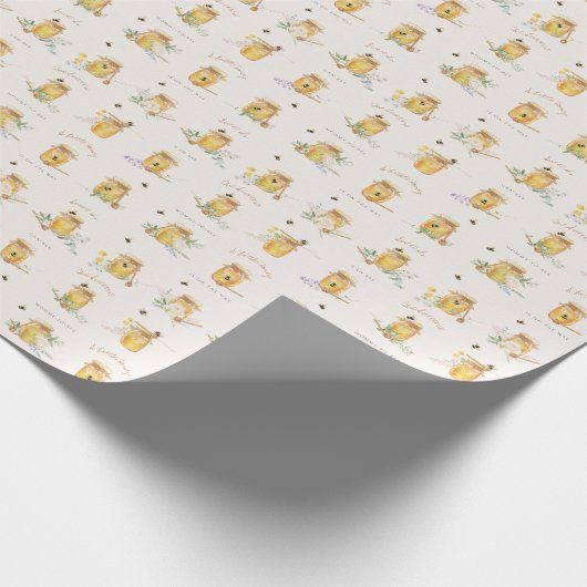 Sweet Little Honey Baby shower Welkomstbord Cadeaupapier (Hoek)