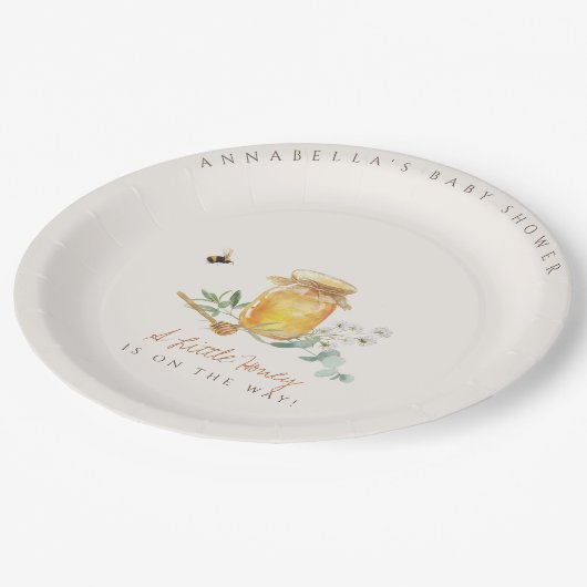 Sweet Little Honey Baby shower Welkomstbord Papieren Bordje (Gekanteld)